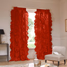 Cortina de linho sob medida com folhos coral - Drops