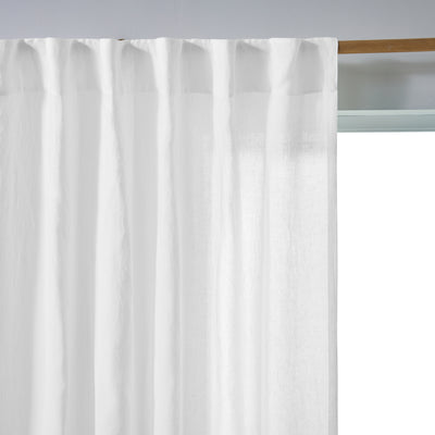 Rideau lin non doublé Blanc Optique