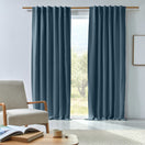 Cortina em linho com blackout - Azul francês