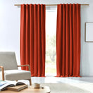 Cortina em linho com blackout sob medida - Coral