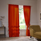 Cortina em linho coral com folhos - Waterfall