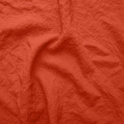 Swatch pour nappe sur mesure en lin point de cheval corail