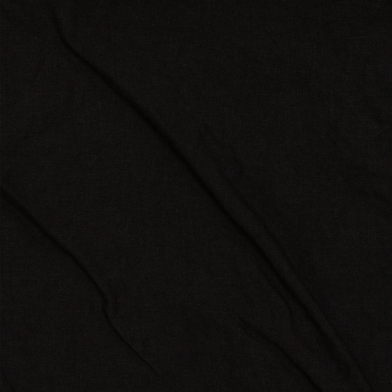 Serviettes de table en lin lavé Noir 