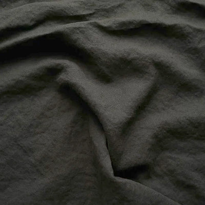 Swatch pour nappe "bourdon" ronde sur mesure en lin encre noire