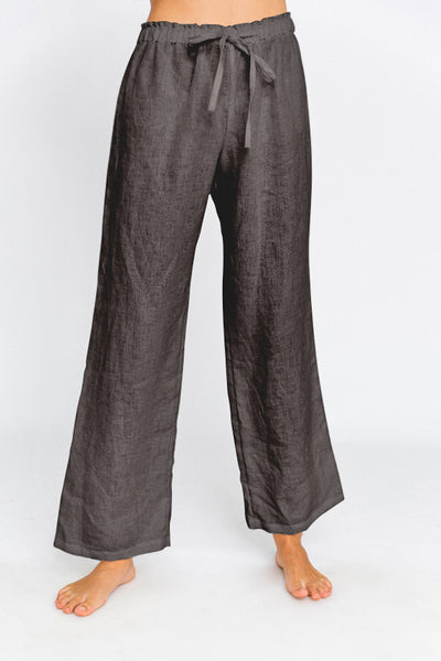 Pantalon de pyjama en lin lavé Gris Plomb #colour_gris-plomb
