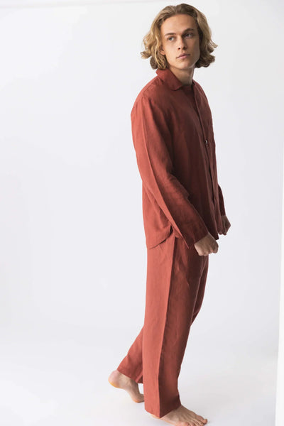 Ensemble de Pyjama en lin “Ronaldo” brique 6 #colour_brique