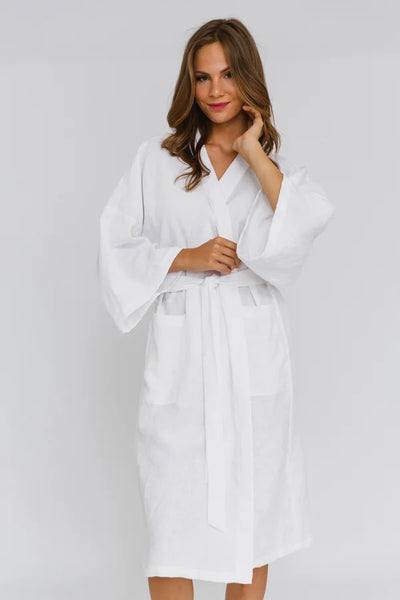 Peignoir long en lin style Kimono Blanc 1 #colour_blanc-optique