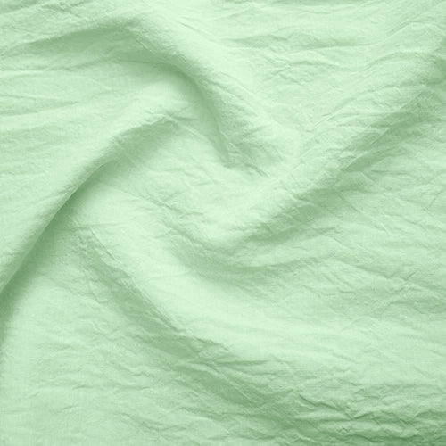Swatch pour chemin de table en lin lavé vert menthe