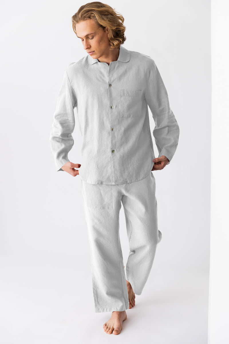 Pyjama en lin pour homme “Ronaldo” Gris Minéral 